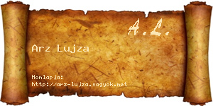 Arz Lujza névjegykártya
